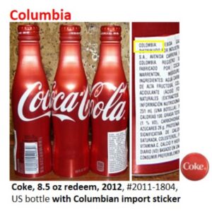 Coke Columbia 2012 with sticker Image