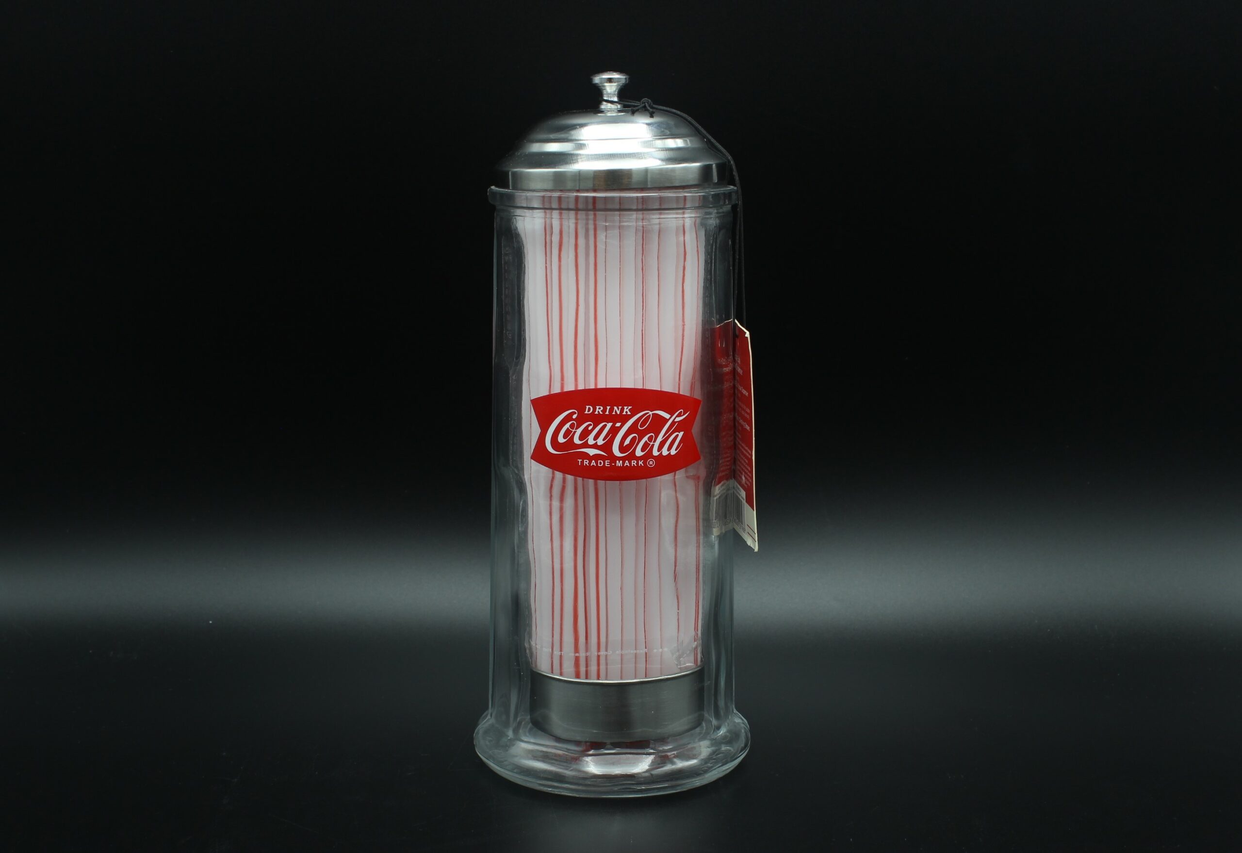 Coca-Cola / Straw Dispenser Glass Image