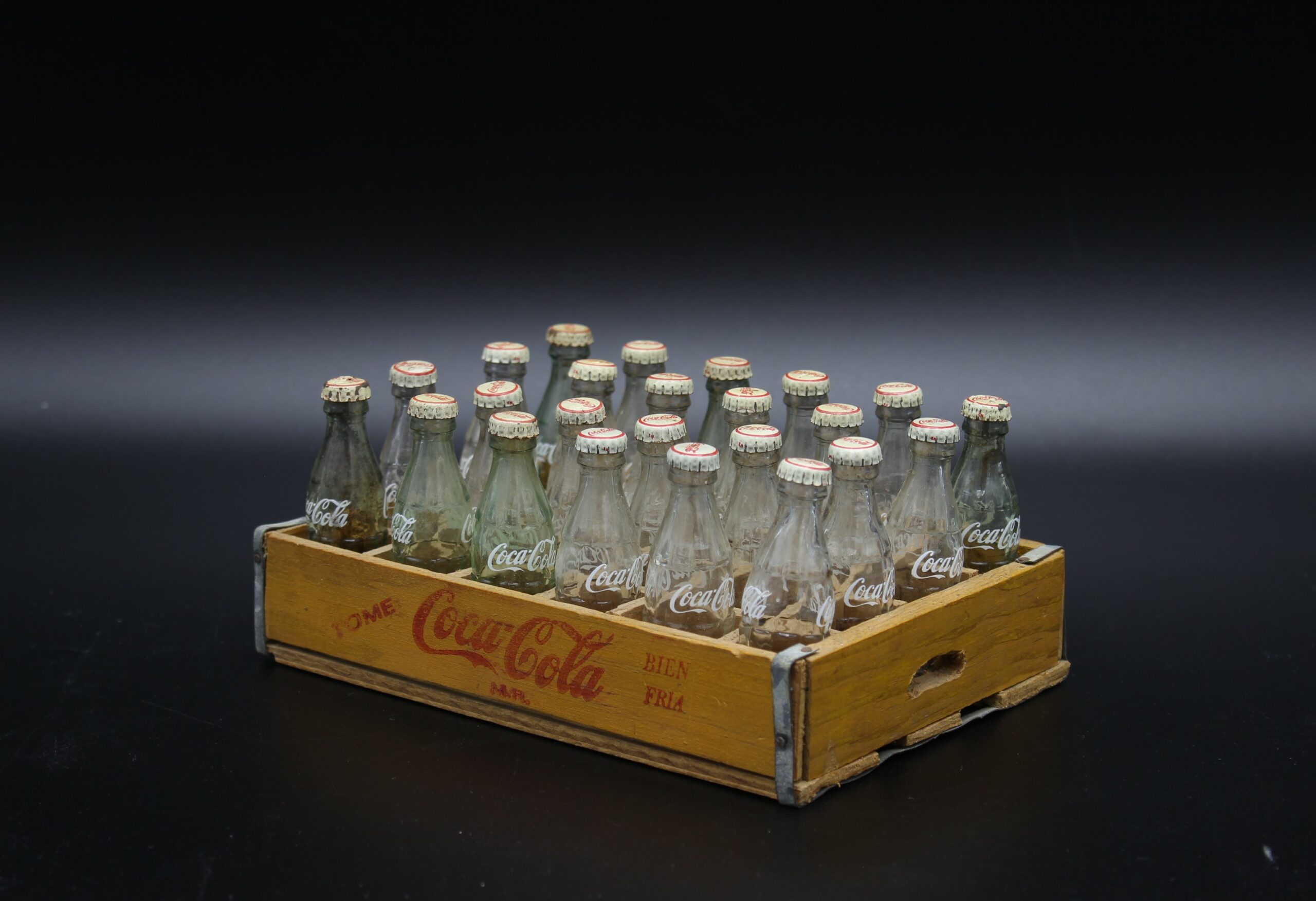 Coca-Cola / Mini Bottles in Wooden Crate Image