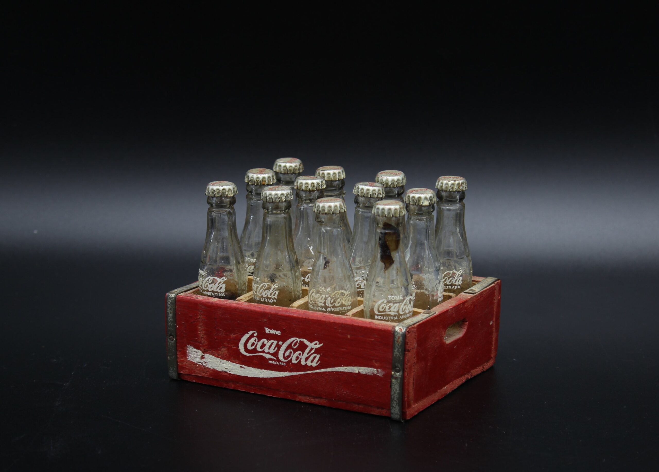 Coca-Cola / Mini Bottles in Wooden Crate Image