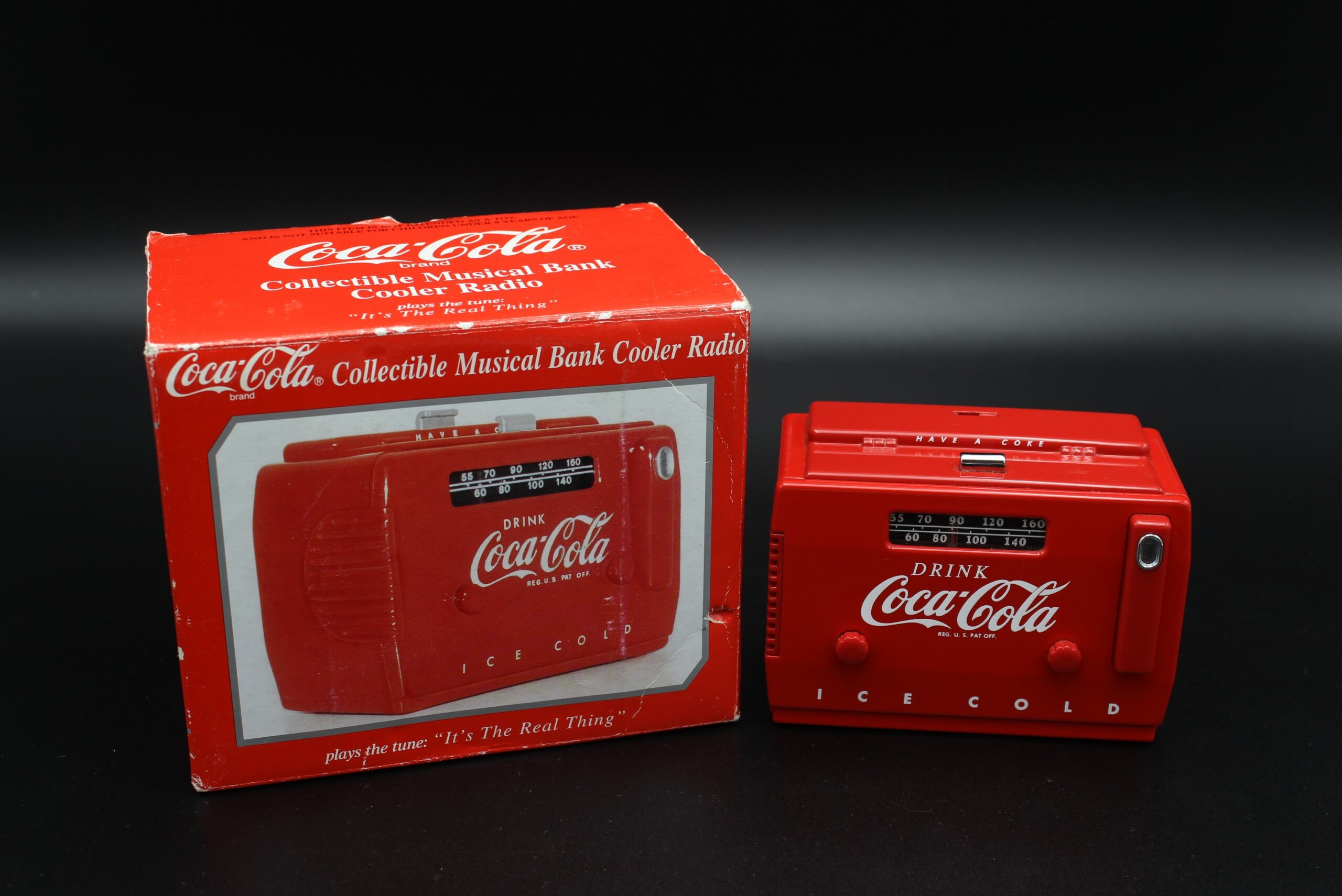 Coca-Cola / Collectible Musical Bank Cooler Radio Image