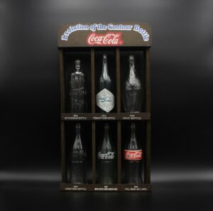 Coca-Cola / Evolution Of The Contour Bottle Wooden Display Image