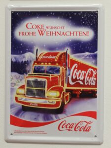 Coca-Cola / Metal Sign / Coke Wünscht Frohe Weihnachten Image