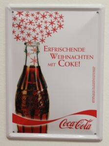 Coca-Cola / Metal Sign / Erfrischende Weihnachten Mit Coke Image