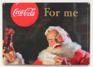 Coca-Cola / Metal Sign / For Me To Santa Image