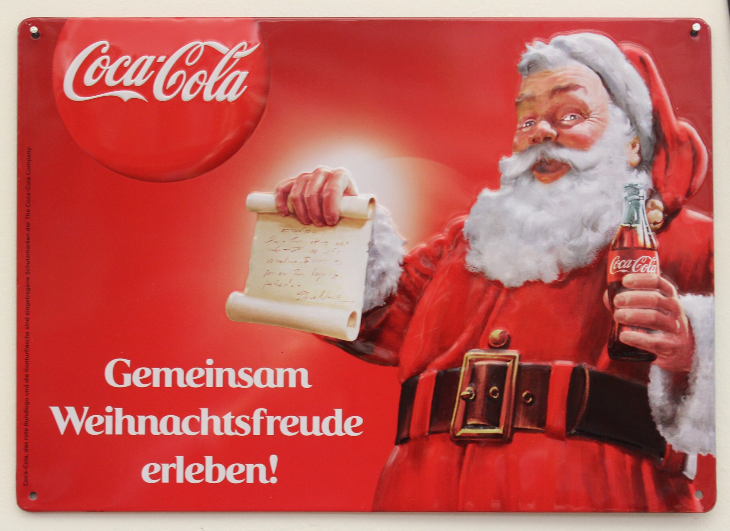 Coca-Cola / Metal Sign / Gemeinsam Weihnachtsfreude Erleben! Image