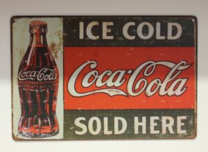 Coca-Cola / Metal Sign / Ice Cold Coca-Cola Sold Here Image