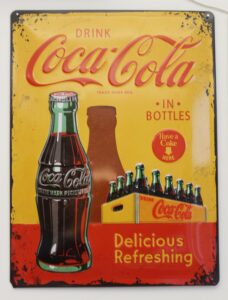 Coca-Cola / Metal Sign / Drink Coca-Cola In Bottles Image