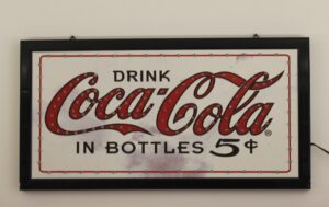 Coca-Cola / Lighted Sign Drink Coca-Cola In Bottles 5¢ Image