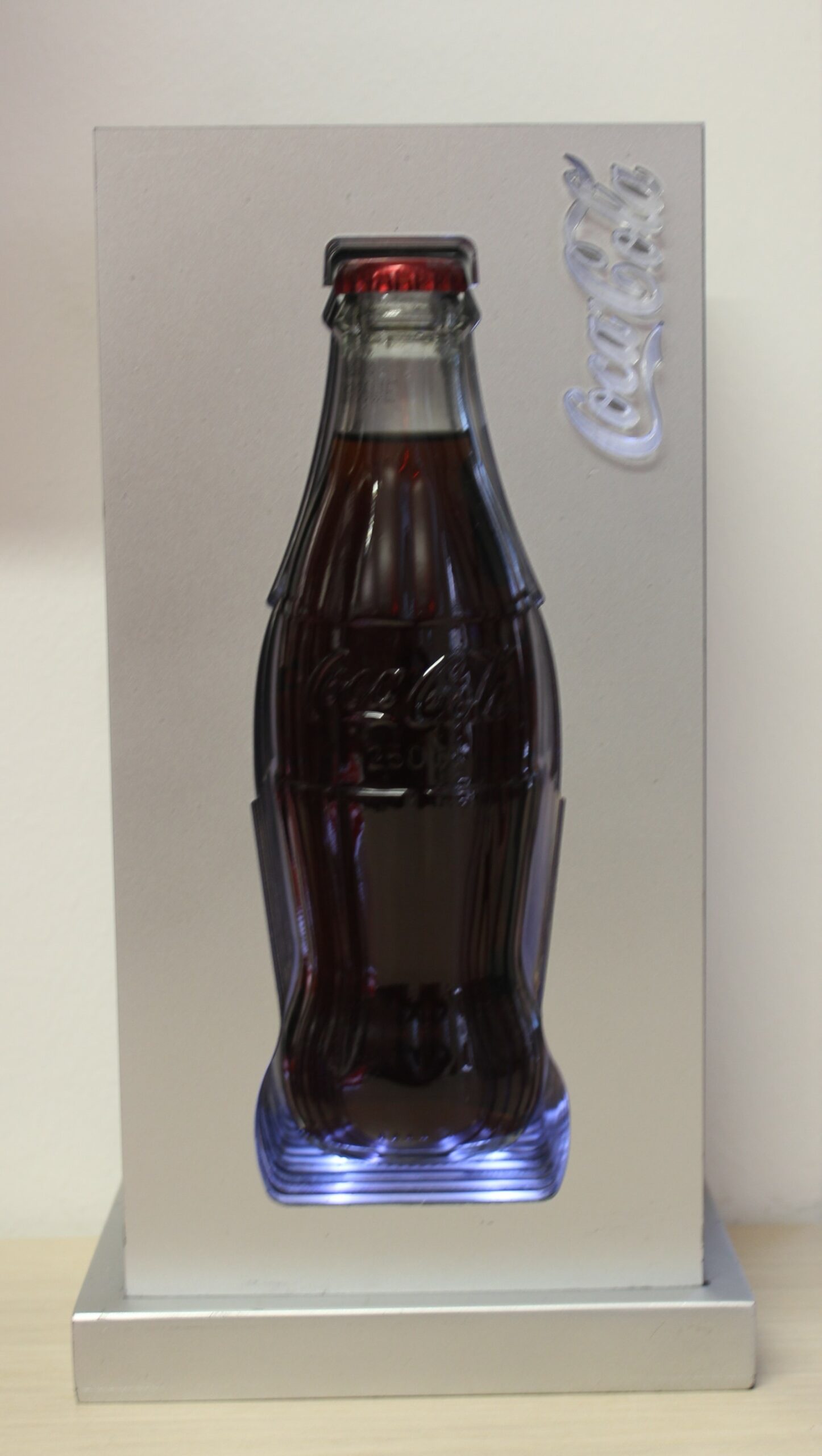 Coca-Cola / Lighted Bottle Display Metal Image