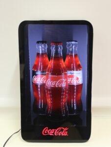 Coca-Cola / Lighted Display With 3 Bottles Image