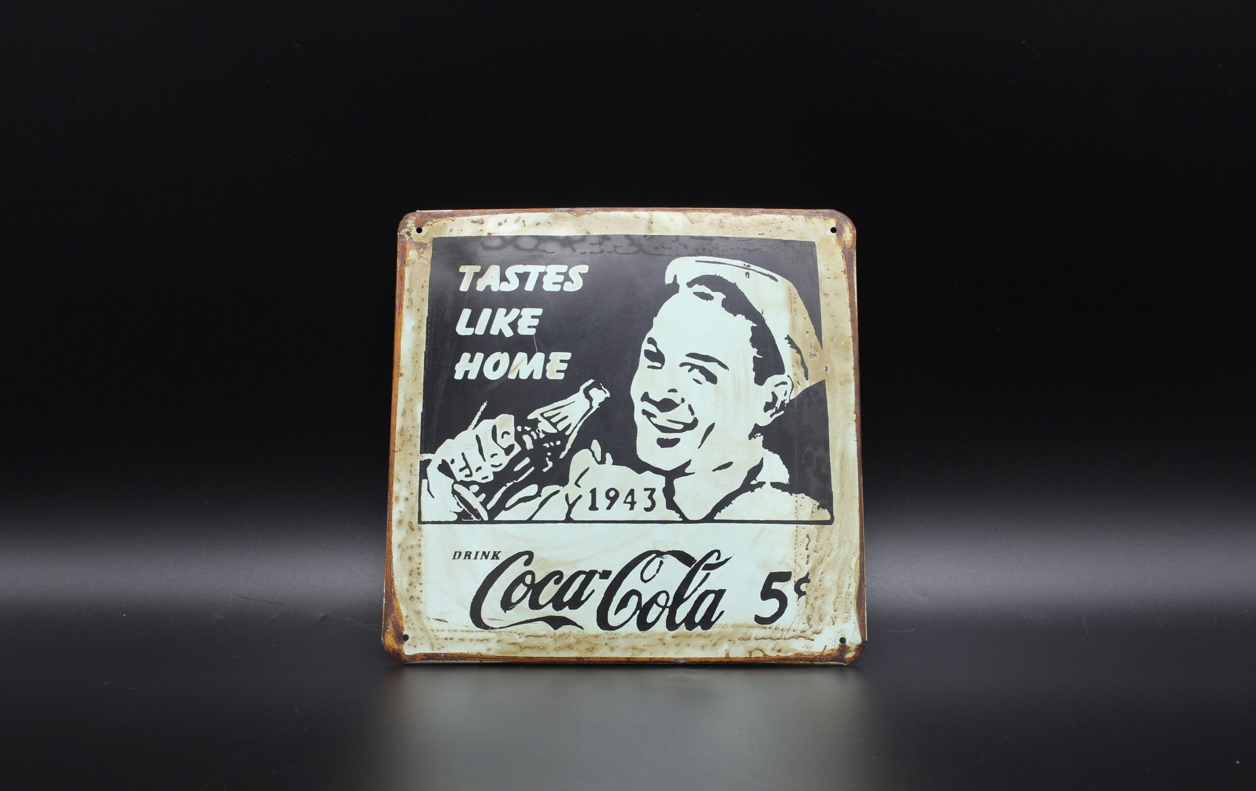 Coca-Cola / Metal Sign / Taste Like Home 1943 Image