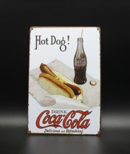 Coca-Cola / Metal Sign / Hot Dog! Image