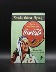 Coca-Cola / Metal Sign / Sends Thirst Flying Image