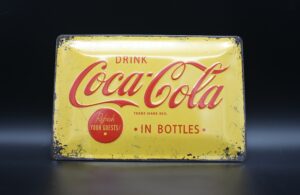 Coca-Cola / Metal Sign / Drink Coca-Cola In Bottles Image