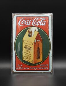 Coca-Cola / Metal Sign / Six Bottles In This New Handy Container Image