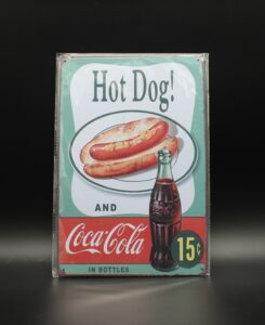 Coca-Cola / Metal Sign / Hot Dog And Coca-Cola Image