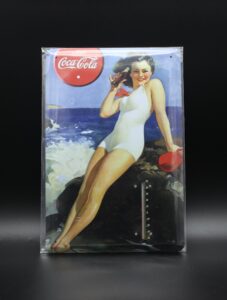 Coca-Cola / Metal Sign / Thermometer Woman Image