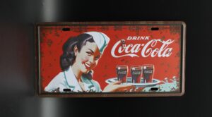 Coca-Cola / Metal Sign / Drink Coca-Cola Serve Image