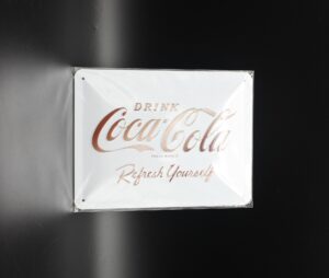 Coca-Cola / Metal Sign / Refresh Yourself White Image