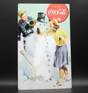 Coca-Cola / Metal Sign / Snowman Image