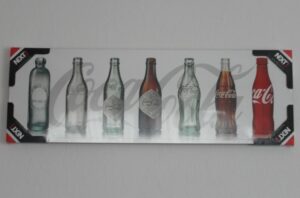 Coca-Cola / Wood Picture / Glass Bottles Image