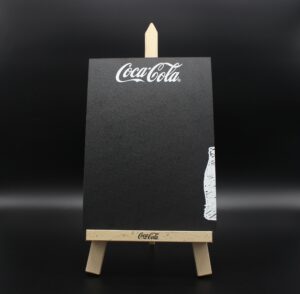 Coca-Cola / Mini Wooden Easel With Chalk Board Image