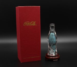 Coca-Cola / Glass Bottle With Wooden Base Image