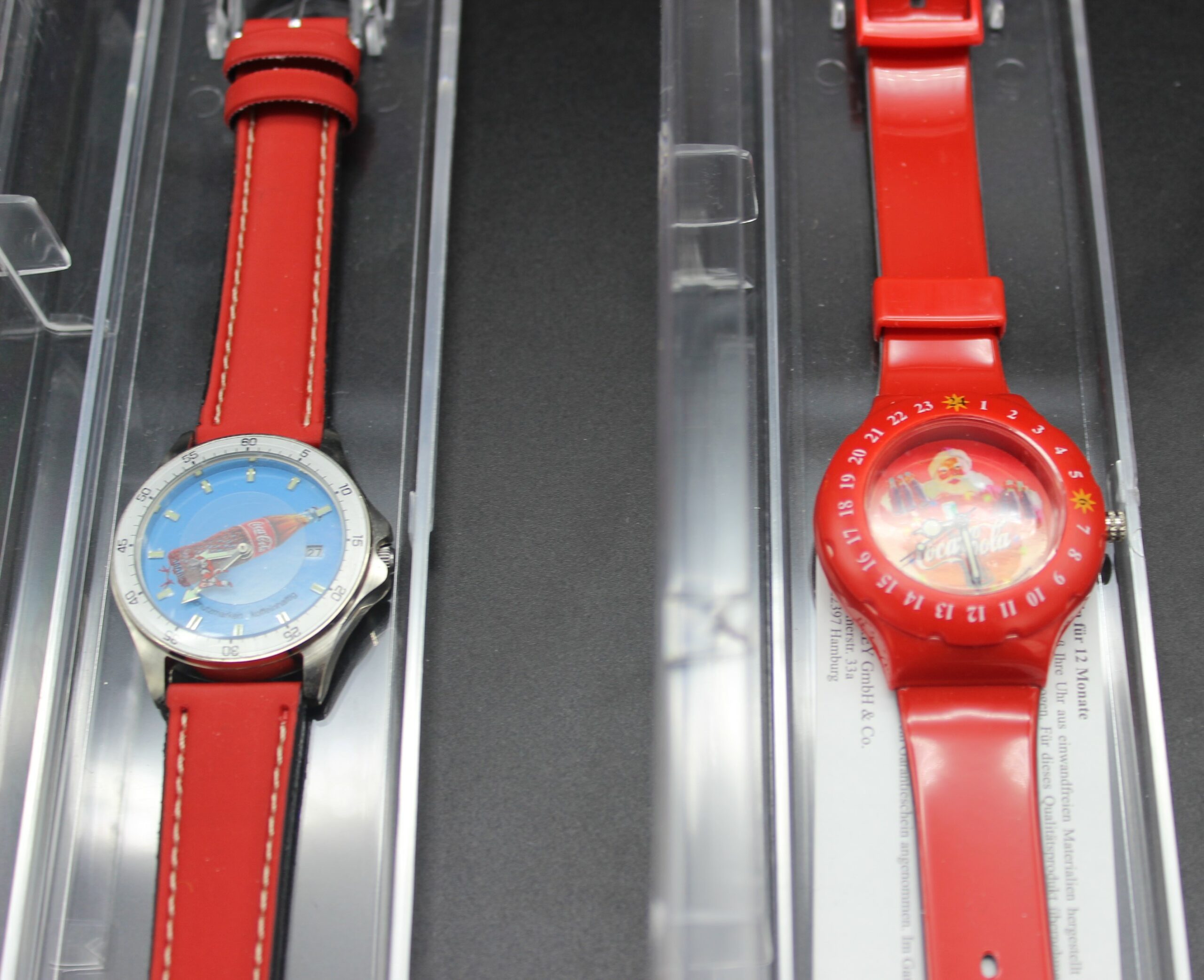 Coca-Cola / 2 Watches Coke Bottle And Santa Image