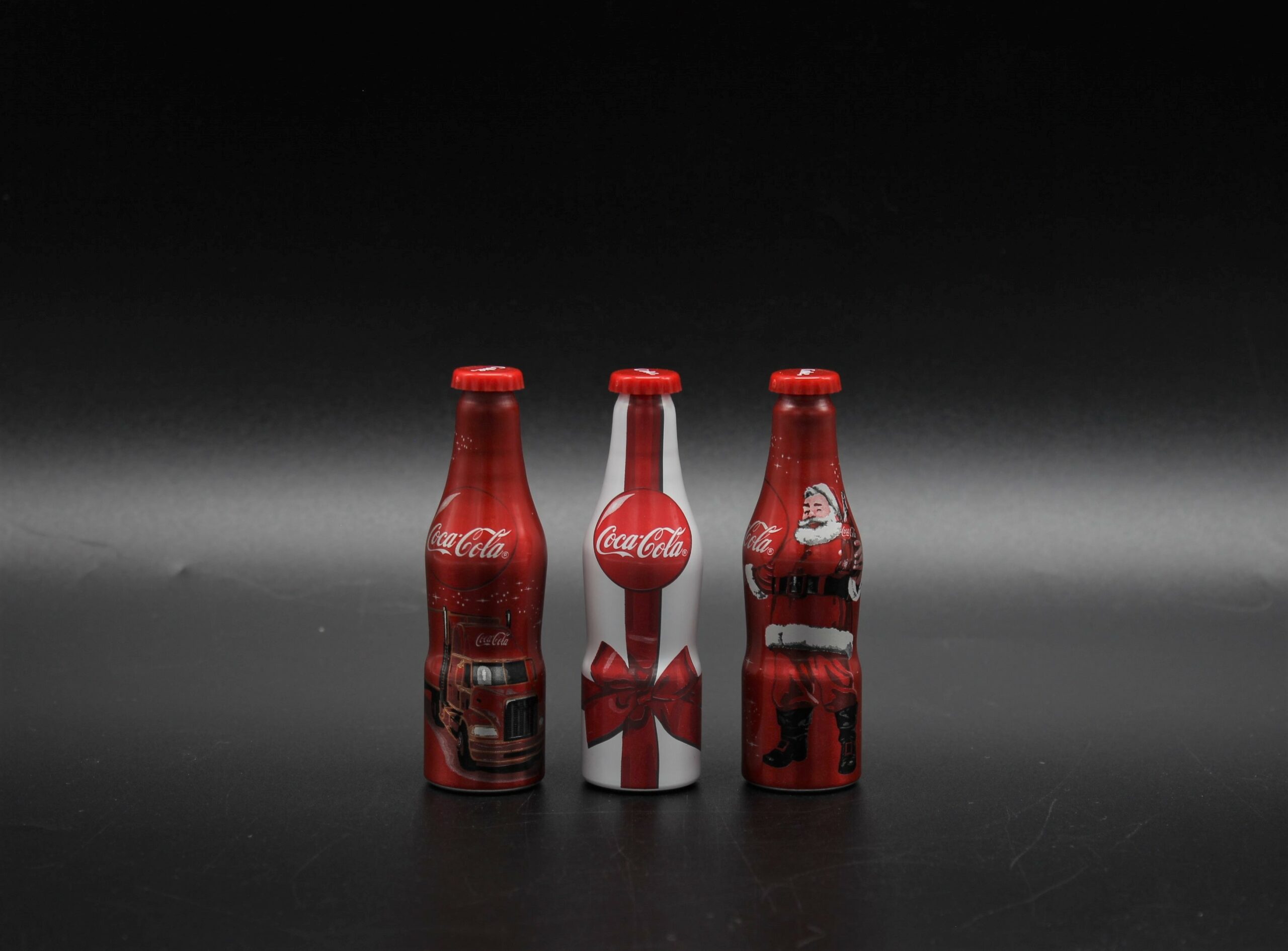 Coca-Cola / Mini Aluminium Bottles Christmas Set Of 3 Image