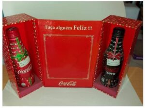 Coke Aluminium Bottle Set of 2 X-Mas Brazil Image