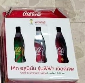 Coca-Cola Thailand Box 3 Bottles Image