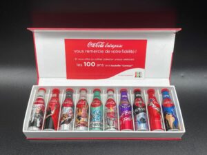 Coca-Cola / Mini Aluminium Bottles 100 Years Countour Bottle / Employee Box Image