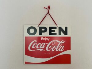 Coca-Cola / Plastic Sign / Open / Closed Image