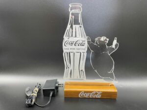 Coca-Cola Light / Lighted Sign / Bottle & Polar Bear Image