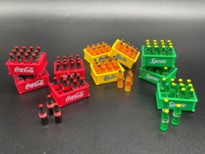 Coca-Cola / Mini Bottles With Crate / Coke, Fanta, & Sprite Image