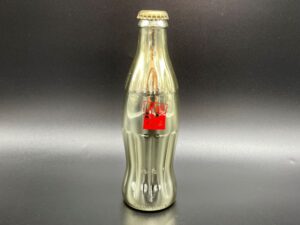 Coca-Cola / Olympic Torch Relay / Athens 2004 / Gold Glass Bottle Image