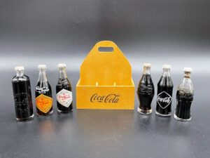 Coca-Cola / Mini Bottle Set / 6 Pack Wooden Carrier Image