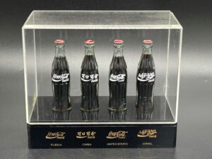 Coca-Cola / Mini Bottle Set / Russia, China, USA & Israel / Acryl Display Image