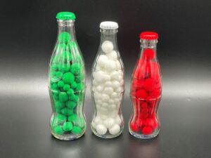 Coca-Cola / Glass Bottles / Colored Styrofoam Balls / Italian Flag / 3 Size Set Image