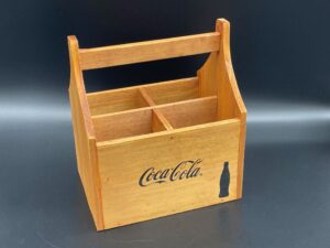 Coca-Cola / Cutlery Box With Handle / Wood Image