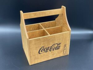 Coca-Cola / Cutlery Box With Handle / Wood / #2 Image