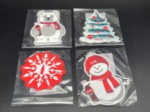 Coca-Cola / Cutlery Holder / Christmas Tree, Snowman, White Bear & Snowflake Image