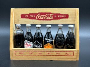 Coca-Cola / Wooden Display / Mini Bottle Set Image