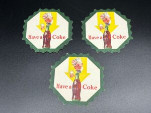 Coca-Cola / Sprite Boy Paper Coasters / Have A Coke / Green Yellow Image