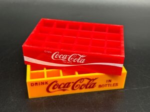 Coca-Cola / Mini Bottles Plastic Crates / Yellow & Red Image