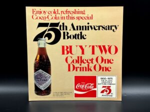 Coca-Cola / 75th Anniversary Bottle / Buy Two / Cardboard Image