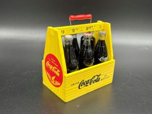 Coca-Cola / Mini Bottle Set / 6 Pack Wooden Carrier Image