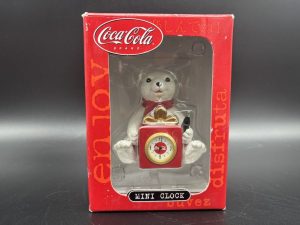 Coca-Cola / Collectibles Mini Clock / Polar Bear With Gift Image