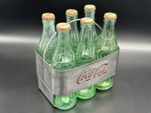 Coca-Cola / Metal Bottle Carrier / Drink Coca-Cola / Red Font Image